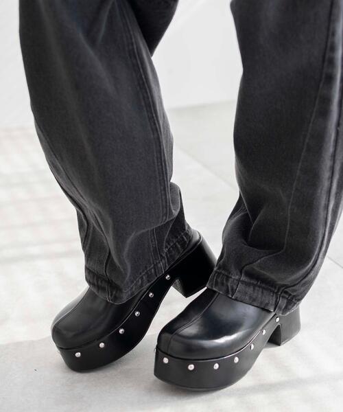 WEGO（ウィゴー）の「WEGO/スタッズ付きサボサンダル（サンダル・レディース・ブラック・LARGE/MEDIUM）」の7枚目の写真