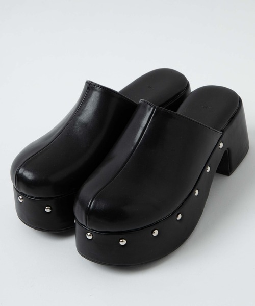 WEGO（ウィゴー）の「WEGO/スタッズ付きサボサンダル（サンダル・レディース・ブラック・LARGE/MEDIUM）」の6枚目の写真