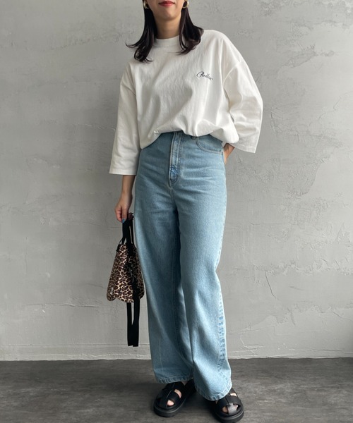 【  Jeans】縦型バックプリントTシャツ ブルー PENDLETON/ペンドルトン] 別注 ドローコード付き ネイティブ柄