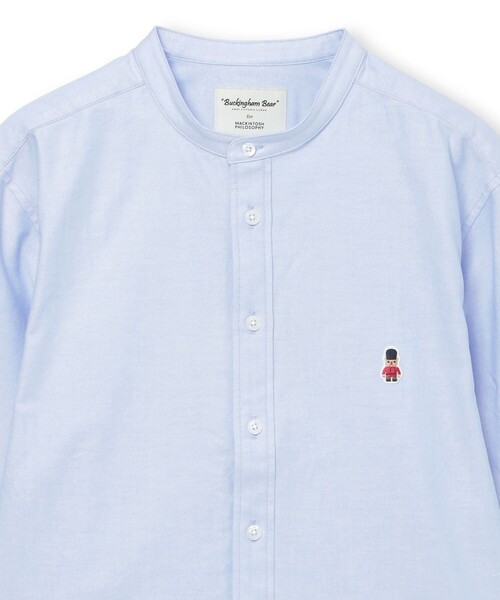 MACKINTOSH PHILOSOPHY（ﾏｯｷﾝﾄｯｼｭ ﾌｨﾛｿﾌｨｰ）の「バッキンガムベア バンドカラーシャツ（シャツ/ブラウス・レディース・ブルー系その他2/ブルー/レッド/オフホワイト・38）」の6枚目の写真
