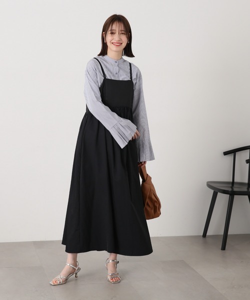 N.（N. Natural Beauty Basic）（エヌエヌナチュラルビューティーベーシック）の「◆【S Size Line】異素材ドッキングキャミワンピース（ワンピース・レディース・オフホワイト/ブラック・SMALL/MEDIUM）」の11枚目の写真