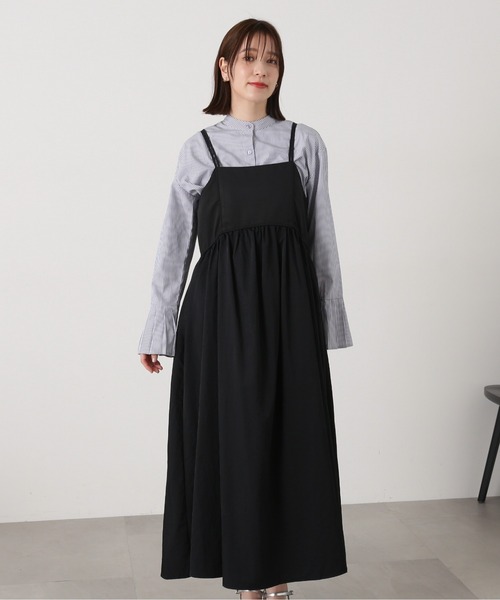 N.（N. Natural Beauty Basic）（エヌエヌナチュラルビューティーベーシック）の「◆【S Size Line】異素材ドッキングキャミワンピース（ワンピース・レディース・オフホワイト/ブラック・SMALL/MEDIUM）」の15枚目の写真