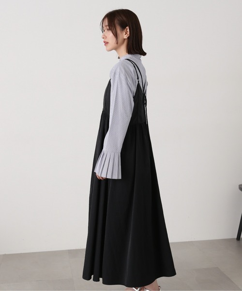 N.（N. Natural Beauty Basic）（エヌエヌナチュラルビューティーベーシック）の「◆【S Size Line】異素材ドッキングキャミワンピース（ワンピース・レディース・オフホワイト/ブラック・SMALL/MEDIUM）」の16枚目の写真