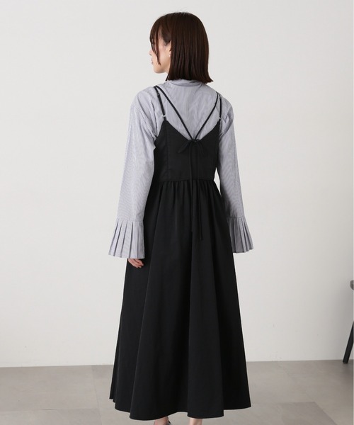 N.（N. Natural Beauty Basic）（エヌエヌナチュラルビューティーベーシック）の「◆【S Size Line】異素材ドッキングキャミワンピース（ワンピース・レディース・オフホワイト/ブラック・SMALL/MEDIUM）」の17枚目の写真