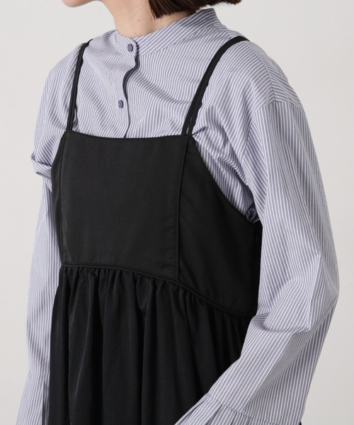 N.（N. Natural Beauty Basic）（エヌエヌナチュラルビューティーベーシック）の「◆【S Size Line】異素材ドッキングキャミワンピース（ワンピース・レディース・オフホワイト/ブラック・SMALL/MEDIUM）」の18枚目の写真