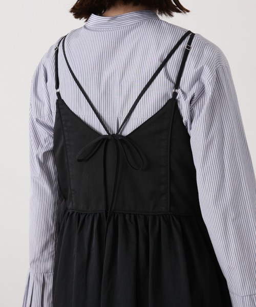 N.（N. Natural Beauty Basic）（エヌエヌナチュラルビューティーベーシック）の「◆【S Size Line】異素材ドッキングキャミワンピース（ワンピース・レディース・オフホワイト/ブラック・SMALL/MEDIUM）」の19枚目の写真