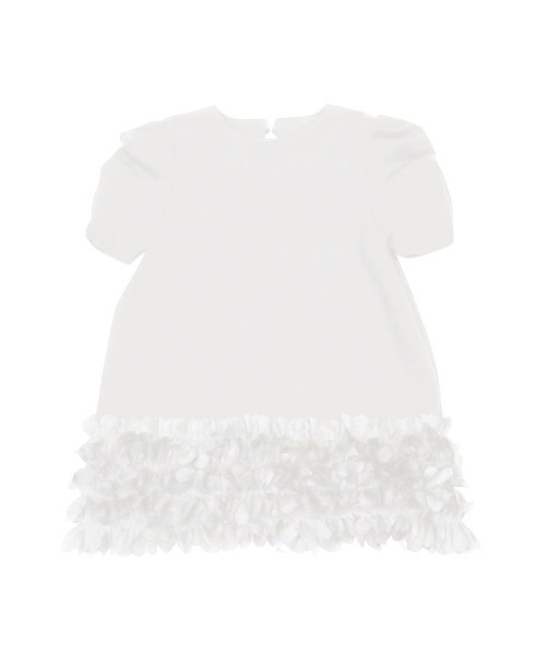 DONOBAN（ドノバン）の「ギャザースリーブフラワートップス（Tシャツ/カットソー・レディース・ブラック/ホワイト・FREE）」の9枚目の写真