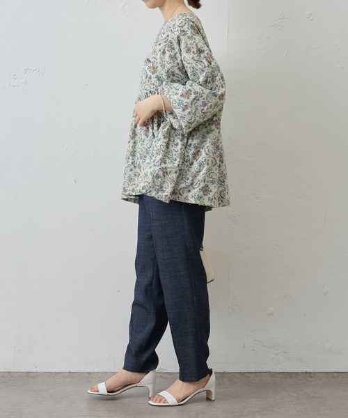 ビアズリー beardsley シアーギャザーブラウス　未使用 ビアズリー BEARDSLEY バックギャザーブラウス ラミー100
