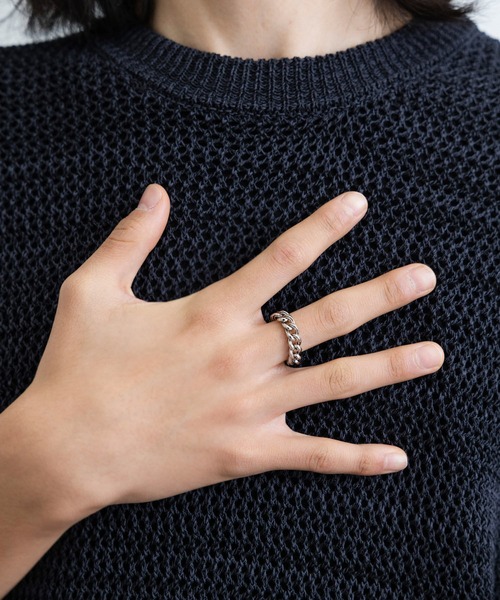 JUNRED（ジュンレッド）の「ital. from JUNRed / moon chain ring（リング・メンズ・シルバー・S/L）」の3枚目の写真