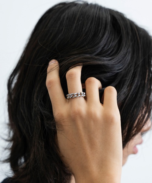 JUNRED（ジュンレッド）の「ital. from JUNRed / moon chain ring（リング・メンズ・シルバー・S/L）」の4枚目の写真