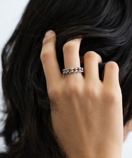 JUNRED（ジュンレッド）の「ital. from JUNRed / moon chain ring（リング・メンズ・シルバー・S/L）」の5枚目の写真