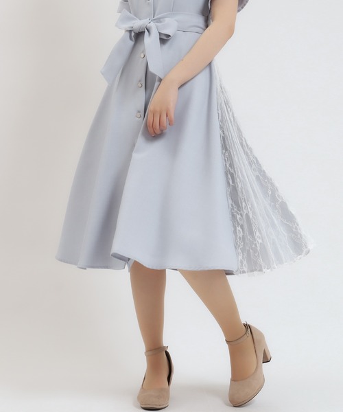 ASTORIA ODIER(アストリアオディール)の「スクエアネックサイドレースワンピース(ワンピース・レディース・サックスブルー/ネイビー/ラベンダー/ベージュ・SMALL/MEDIUM/LARGE)」の11枚目の写真