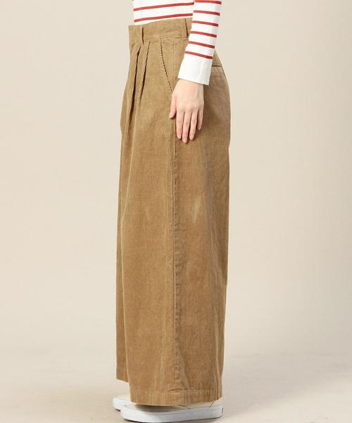BEAUTY&YOUTH UNITED ARROWS(ビューティーアンドユースユナイテッドアローズ)の「BY 11Wコーデュロイ タックワイドパンツ ◆(その他パンツ・レディース・ベージュ/ネイビー・MEDIUM/SMALL)」の4枚目の写真