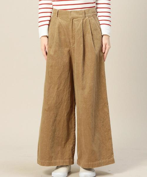 BEAUTY&YOUTH UNITED ARROWS(ビューティーアンドユースユナイテッドアローズ)の「BY 11Wコーデュロイ タックワイドパンツ ◆(その他パンツ・レディース・ベージュ/ネイビー・MEDIUM/SMALL)」の5枚目の写真