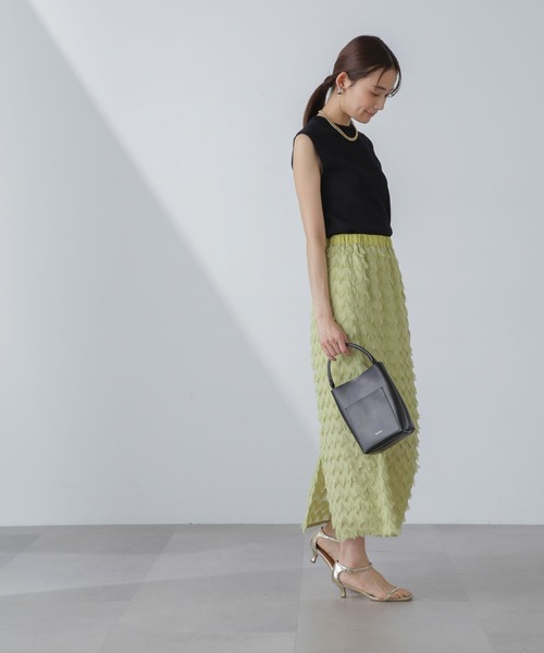 NANO universe（ナノユニバース）の「洗濯機可UVカット接触冷感ノースリーブニット（ニット/セーター・レディース・ライトブルー/ブラック/ホワイト・FREE）」の8枚目の写真