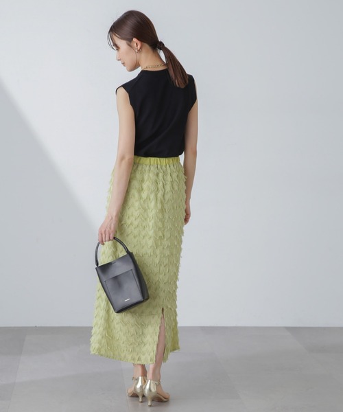 NANO universe（ナノユニバース）の「洗濯機可UVカット接触冷感ノースリーブニット（ニット/セーター・レディース・ライトブルー/ブラック/ホワイト・FREE）」の7枚目の写真