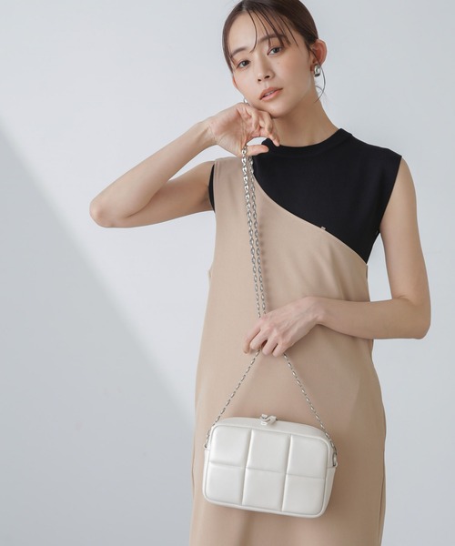 NANO universe（ナノユニバース）の「洗濯機可UVカット接触冷感ノースリーブニット（ニット/セーター・レディース・ライトブルー/ブラック/ホワイト・FREE）」の6枚目の写真