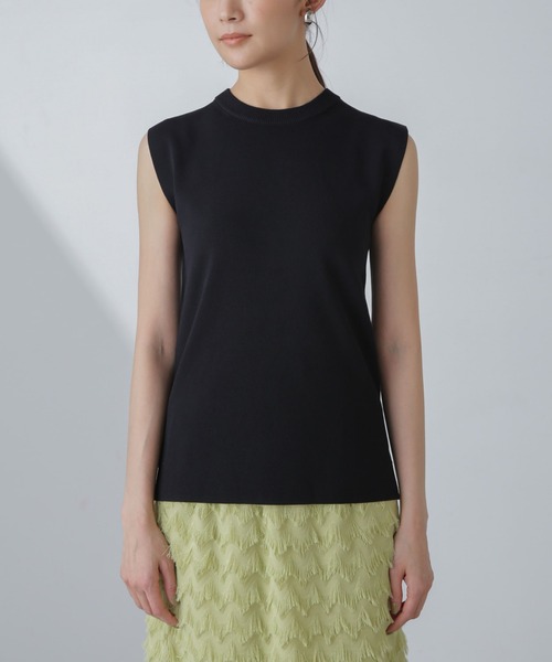 NANO universe（ナノユニバース）の「洗濯機可UVカット接触冷感ノースリーブニット（ニット/セーター・レディース・ライトブルー/ブラック/ホワイト・FREE）」の18枚目の写真