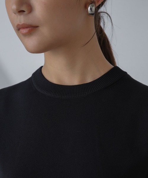 NANO universe（ナノユニバース）の「洗濯機可UVカット接触冷感ノースリーブニット（ニット/セーター・レディース・ライトブルー/ブラック/ホワイト・FREE）」の15枚目の写真