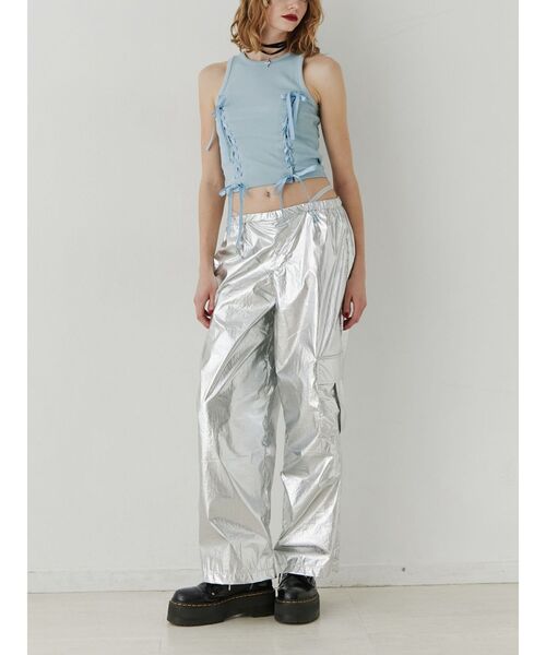 jouetie(ジュエティ)の「レースアップタンクトップ(タンクトップ・レディース・ブラック/オフホワイト/ピンク/ブルー・MEDIUM)」の13枚目の写真