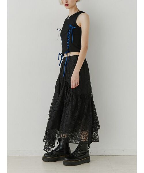 jouetie(ジュエティ)の「レースアップタンクトップ(タンクトップ・レディース・ブラック/オフホワイト/ピンク/ブルー・MEDIUM)」の18枚目の写真