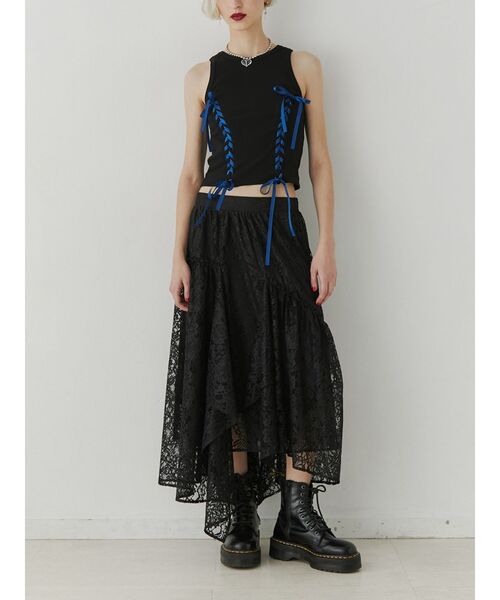 jouetie(ジュエティ)の「レースアップタンクトップ(タンクトップ・レディース・ブラック/オフホワイト/ピンク/ブルー・MEDIUM)」の19枚目の写真