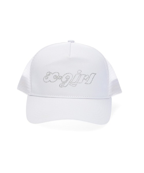 X-girl（エックスガール）の「RHINESTONE LOGO TRUCKER CAP（キャップ・レディース・ブラック/ホワイト・ONE SIZE）」の11枚目の写真