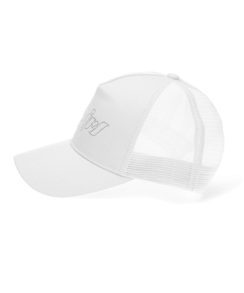 X-girl（エックスガール）の「RHINESTONE LOGO TRUCKER CAP（キャップ・レディース・ブラック/ホワイト・ONE SIZE）」の12枚目の写真
