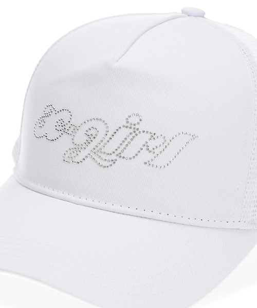 X-girl（エックスガール）の「RHINESTONE LOGO TRUCKER CAP（キャップ・レディース・ブラック/ホワイト・ONE SIZE）」の14枚目の写真