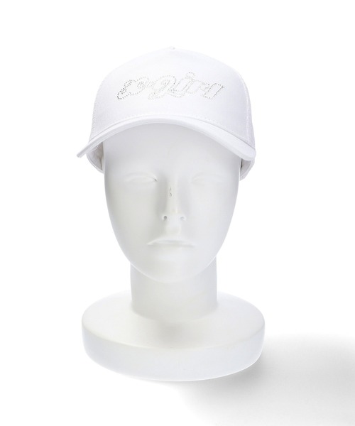X-girl（エックスガール）の「RHINESTONE LOGO TRUCKER CAP（キャップ・レディース・ブラック/ホワイト・ONE SIZE）」の18枚目の写真