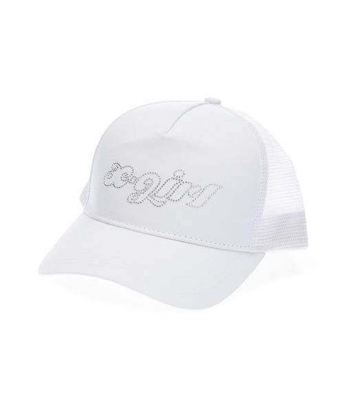 X-girl（エックスガール）の「RHINESTONE LOGO TRUCKER CAP（キャップ・レディース・ブラック/ホワイト・ONE SIZE）」の10枚目の写真