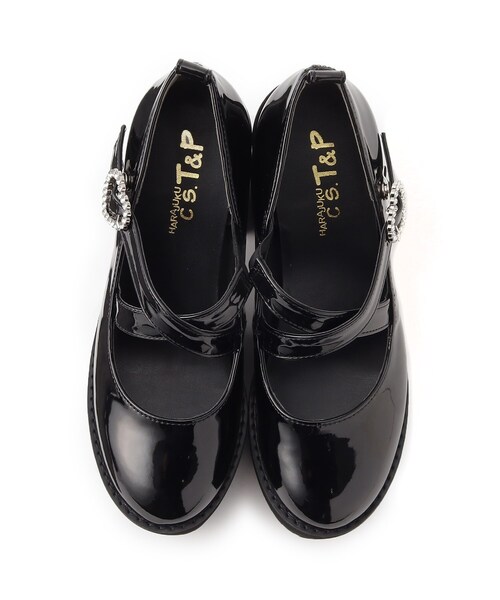 cs T&P（シーエスティーアンドピー）の「厚底ハートバックル２WAYリボンレースアップパンプス　24SS（パンプス・レディース・ブラック系1/ホワイト系2・S/M/L/LL）」の7枚目の写真