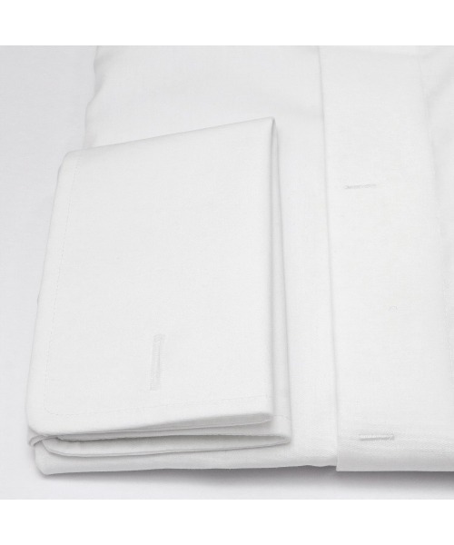 透け防止 形態安定ノーアイロン ウイングカラー 長袖ビジネスワイシャツ 白無地 フォーマル（ビジネスシャツ）｜TOKYO SHIRTS（トウキョウシャツ）