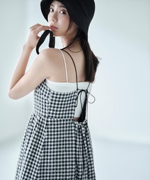 N.（N. Natural Beauty Basic） | ◆バックリボンサッカーキャミワンピース(ワンピース)