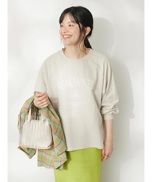 CRAFT STANDARD BOUTIQUE（クラフトスタンダードブティック）の「ミニ裏毛ロゴロンTee（Tシャツ/カットソー・レディース・アイボリー/ベージュ/ネイビー・FREE）」の7枚目の写真