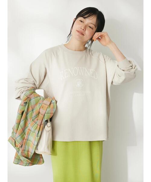 CRAFT STANDARD BOUTIQUE（クラフトスタンダードブティック）の「ミニ裏毛ロゴロンTee（Tシャツ/カットソー・レディース・アイボリー/ベージュ/ネイビー・FREE）」の8枚目の写真