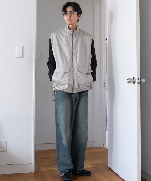 COLIN(コリン)の「COLIN:T/C TWILL STAND VEST / ツイル スタンド ベスト(ベスト・メンズ・オフホワイト/ブラック・M/L)」の5枚目の写真