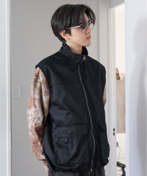COLIN(コリン)の「COLIN:T/C TWILL STAND VEST / ツイル スタンド ベスト(ベスト・メンズ・オフホワイト/ブラック・M/L)」の7枚目の写真