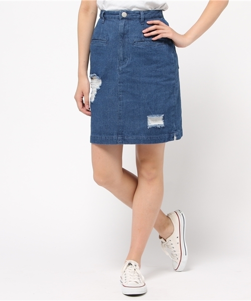 Kastane（カスタネ）の「台形スカート（スカート・レディース・ベージュ/ブルー/カーキ/ブラック・MEDIUM/SMALL）」の14枚目の写真