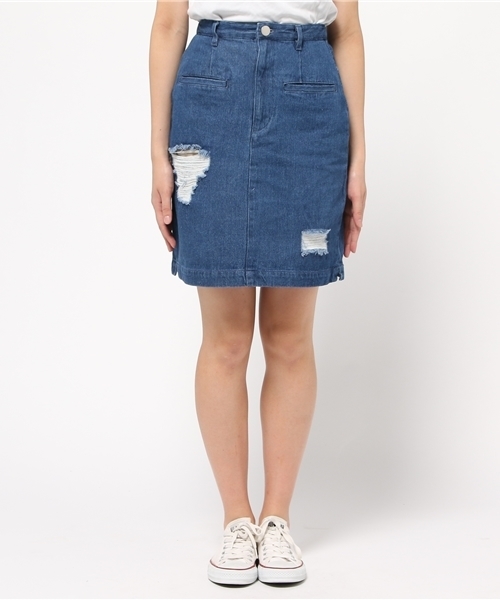 Kastane（カスタネ）の「台形スカート（スカート・レディース・ベージュ/ブルー/カーキ/ブラック・MEDIUM/SMALL）」の5枚目の写真