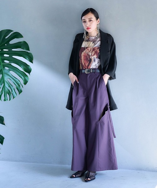 HARE（ハレ）の「フラワーコラージュシアートップス(HARE)（T