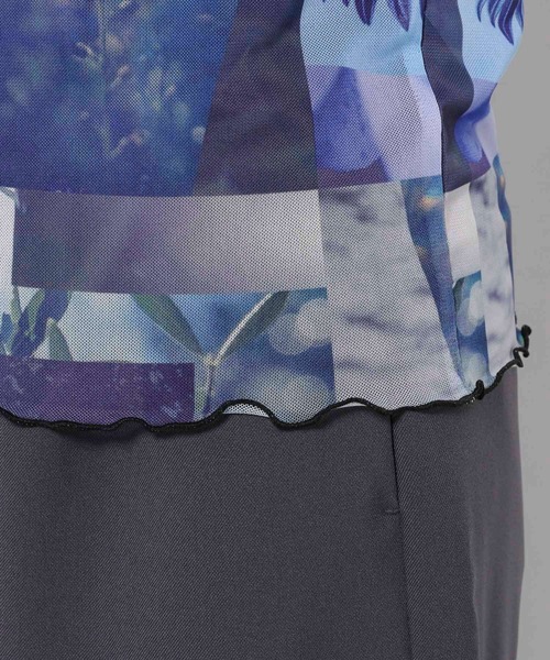 HARE フラワーコラージュシアートップス HARE（ハレ）の「フラワーコラージュシアートップス(HARE)（T