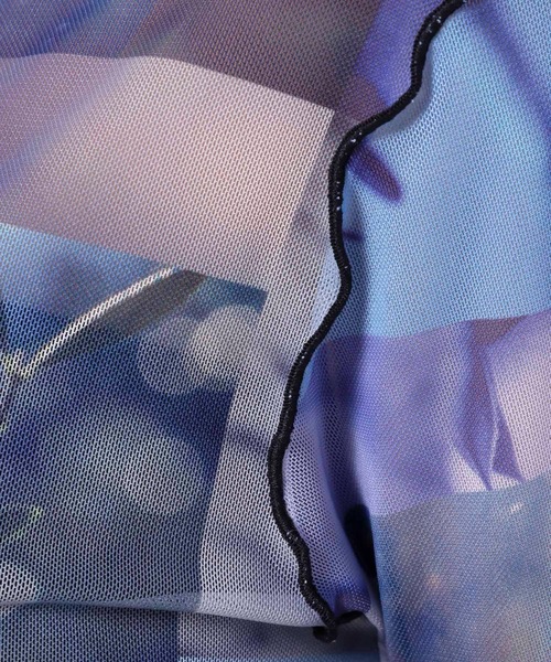 HARE（ハレ）の「フラワーコラージュシアートップス(HARE)（Tシャツ/カットソー・レディース・ブラック/オフホワイト/ブルー/ブラウン・FREE）」の15枚目の写真