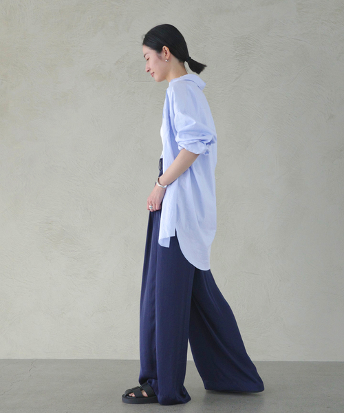 AMERICANA（アメリカーナ）の「【AMERICANA/アメリカーナ】別注オックスボタンダウンシャツ（シャツ/ブラウス・レディース・ホワイト/スカイブルー・38/FREE）」の5枚目の写真