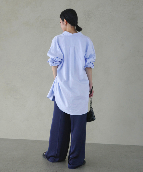 AMERICANA（アメリカーナ）の「【AMERICANA/アメリカーナ】別注オックスボタンダウンシャツ（シャツ/ブラウス・レディース・ホワイト/スカイブルー・38/FREE）」の6枚目の写真