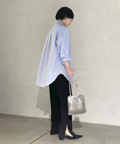 AMERICANA（アメリカーナ）の「【AMERICANA/アメリカーナ】別注オックスボタンダウンシャツ（シャツ/ブラウス・レディース・ホワイト/スカイブルー・38/FREE）」の10枚目の写真