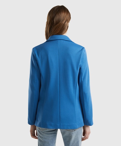 BENETTON (UNITED COLORS OF BENETTON)(ベネトンユナイテッドカラーズオブベネトン)の「ベーシックシングルブレストジャケット(テーラードジャケット・レディース・ブルー/ブラック・36/38/40/42)」の10枚目の写真