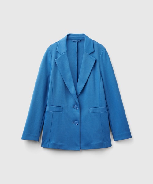 BENETTON (UNITED COLORS OF BENETTON)(ベネトンユナイテッドカラーズオブベネトン)の「ベーシックシングルブレストジャケット(テーラードジャケット・レディース・ブルー/ブラック・36/38/40/42)」の12枚目の写真