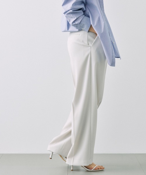 BABYLONE（バビロン）の「カルゼタックパンツ（その他パンツ・レディース・ブラック/オフホワイト・36inch/38inch）」の4枚目の写真