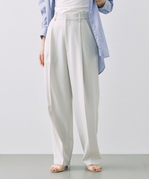 BABYLONE（バビロン）の「カルゼタックパンツ（その他パンツ・レディース・ブラック/オフホワイト・36inch/38inch）」の3枚目の写真